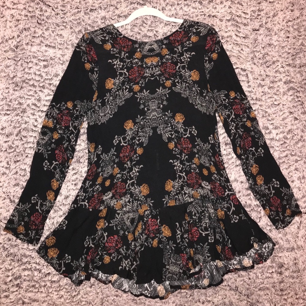 FREE PEOPLE Drop Waist Shirt Dress
